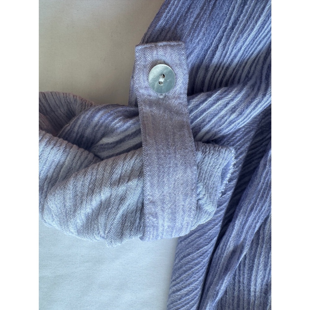 Soft Surroundings Crinkle Asymmetric Cowl Neck Tunic Top Boho Size Petite Large - Picture 12 of 12